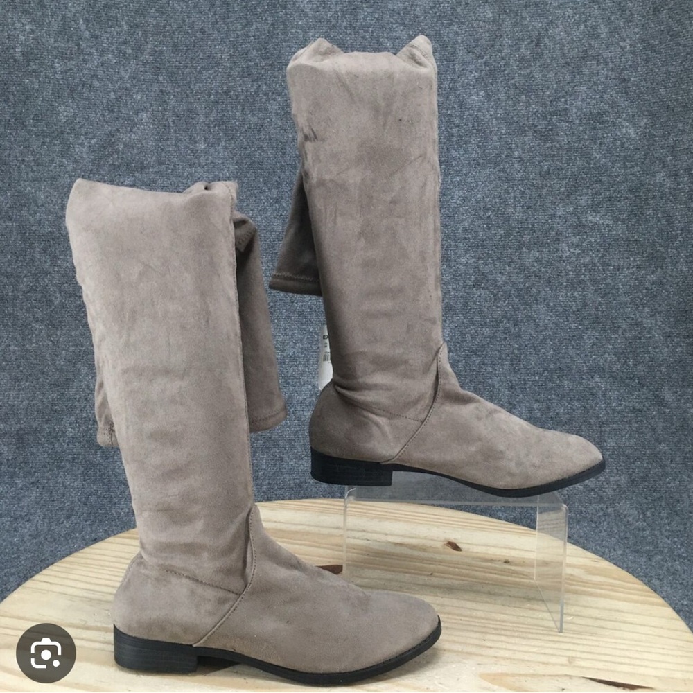 Express Over the Knee High Boots (Low/Flat Heel)
